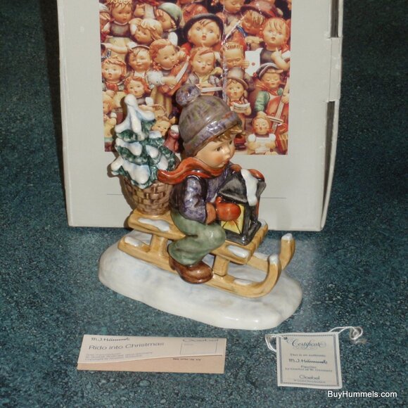 "Ride Into Christmas" Goebel Hummel Figurine #396/I TMK6 With Box CHRISTMAS GIFT - Picture 1 of 16